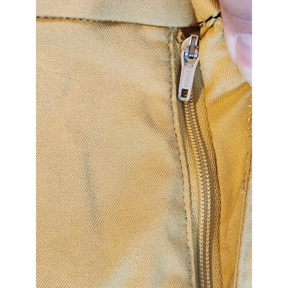 Nike Golf pants dri-fit‎ mens sz 38 x 30 yellow pockets button zip closure